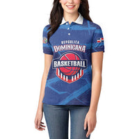Custom Dominican Republic Basketball Women Polo Shirt Enjoy The Game