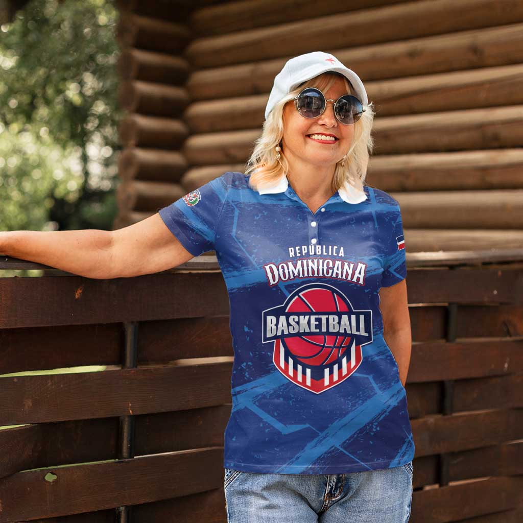 Custom Dominican Republic Basketball Women Polo Shirt Enjoy The Game