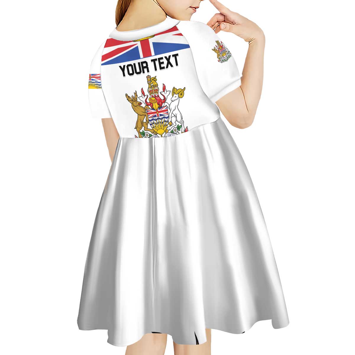 Personalized Canada British Columbia Province Kid Short Sleeve Dress Splendor sine occasu