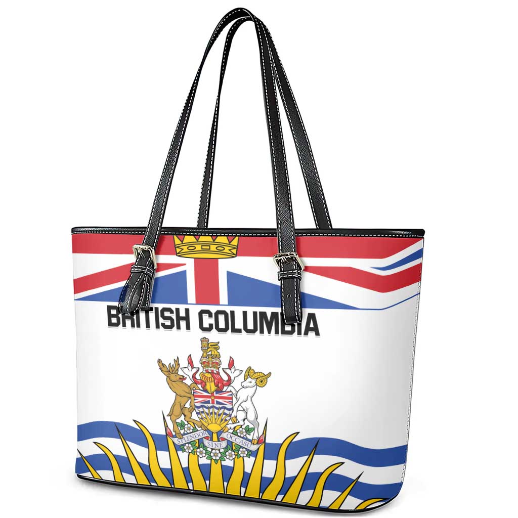 Canada British Columbia Province Leather Tote Bag Splendor sine occasu