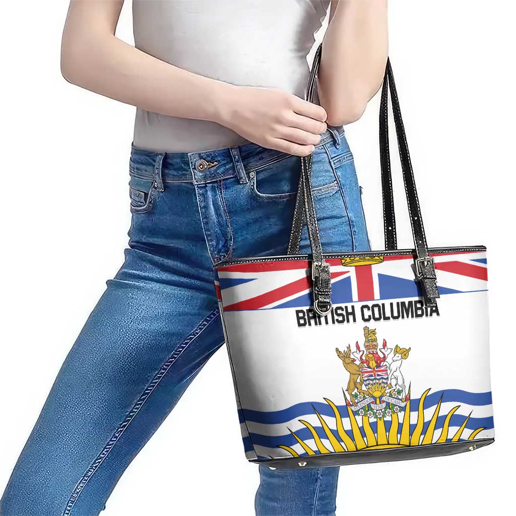 Canada British Columbia Province Leather Tote Bag Splendor sine occasu