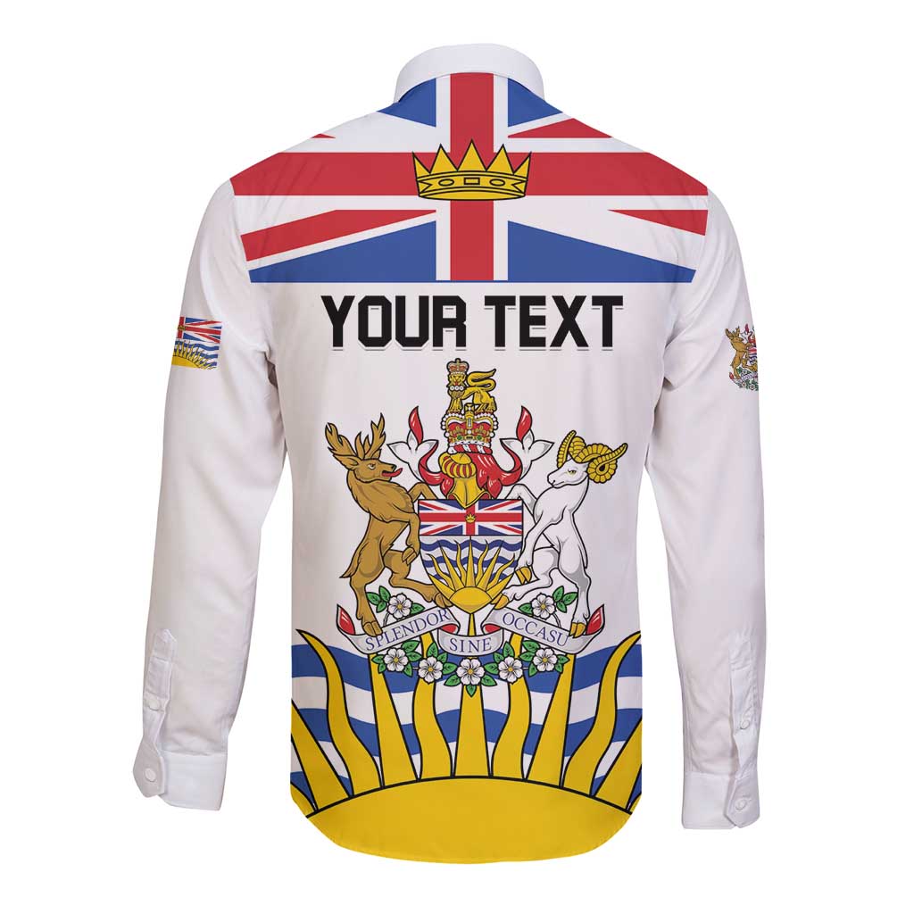 Personalized Canada British Columbia Province Long Sleeve Button Shirt Splendor sine occasu