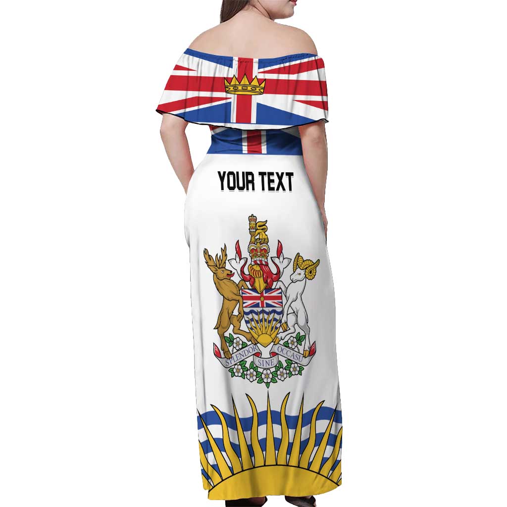 Personalized Canada British Columbia Province Off Shoulder Maxi Dress Splendor sine occasu