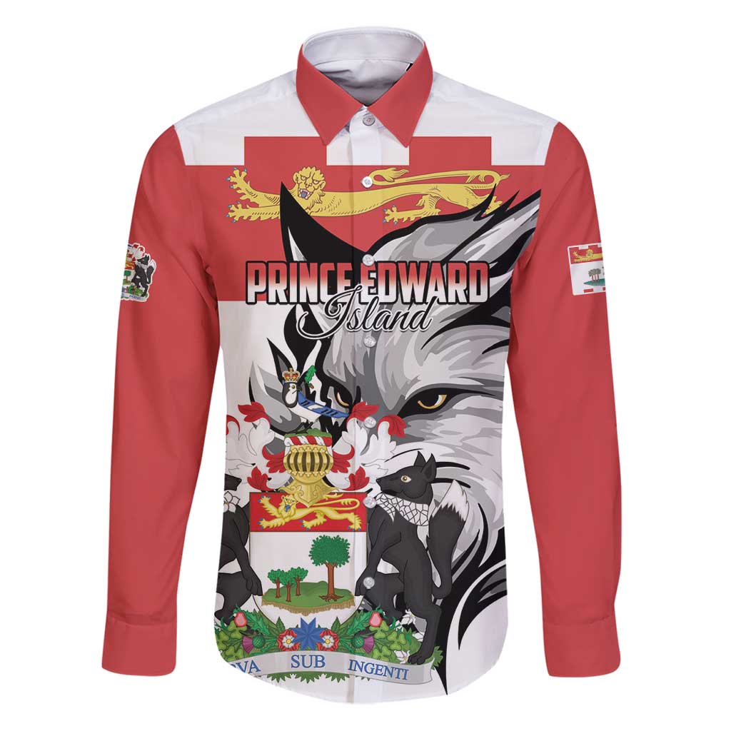 Personalized Canada Prince Edward Island Province Family Matching Puletasi and Hawaiian Shirt Silver Fox Parva sub ingenti