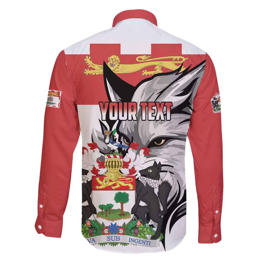 Personalized Canada Prince Edward Island Province Family Matching Puletasi and Hawaiian Shirt Silver Fox Parva sub ingenti