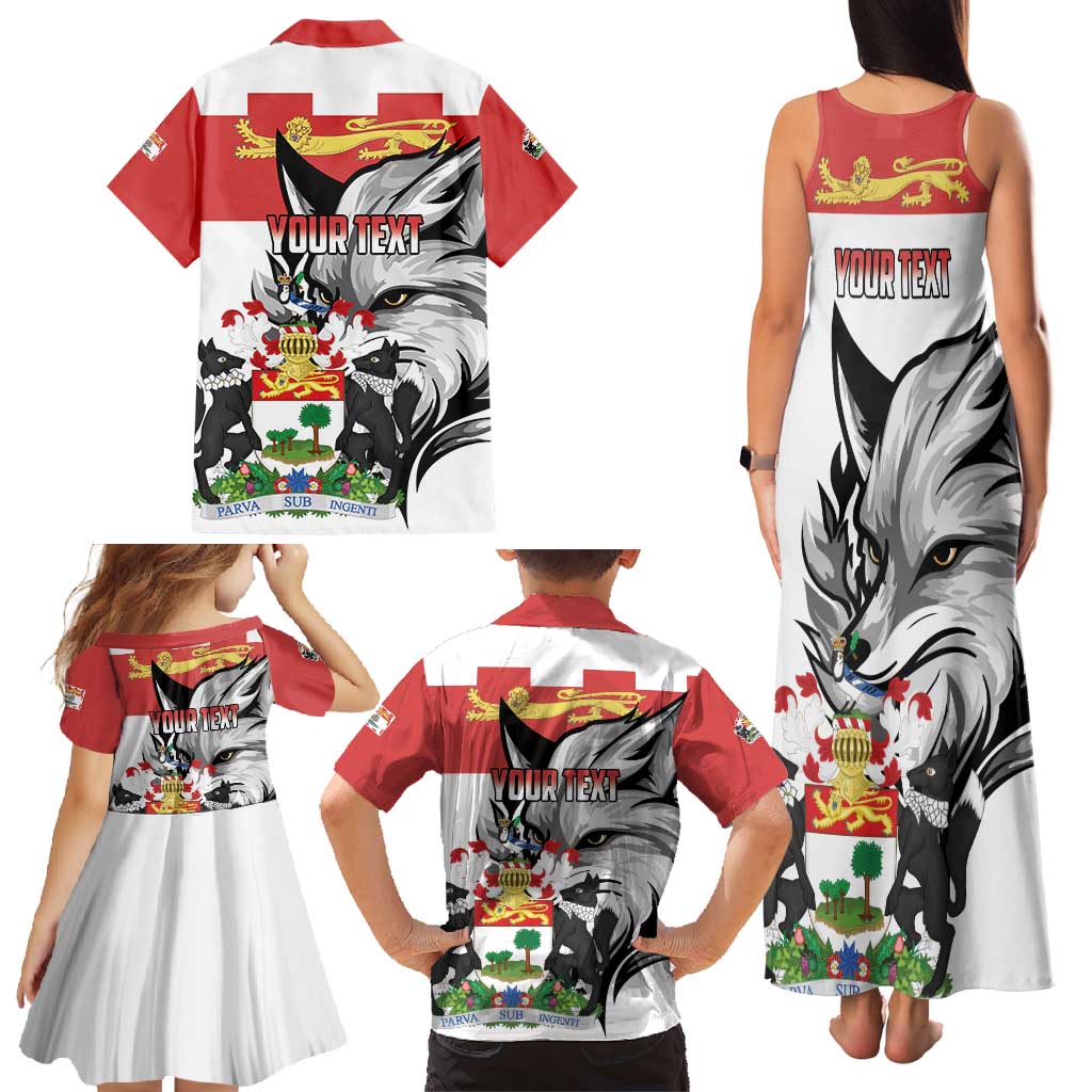 Personalized Canada Prince Edward Island Province Family Matching Tank Maxi Dress and Hawaiian Shirt Silver Fox Parva sub ingenti