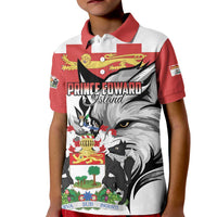 Personalized Canada Prince Edward Island Province Kid Polo Shirt Silver Fox Parva sub ingenti