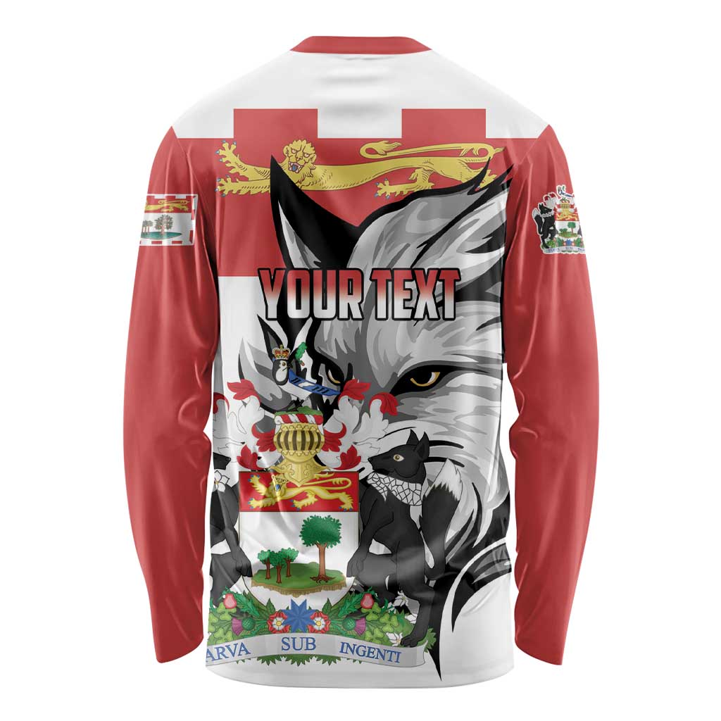 Personalized Canada Prince Edward Island Province Long Sleeve Shirt Silver Fox Parva sub ingenti