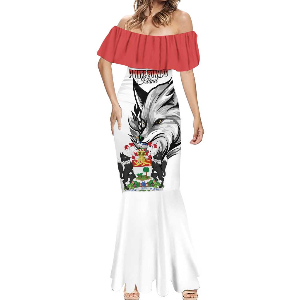 Personalized Canada Prince Edward Island Province Mermaid Dress Silver Fox Parva sub ingenti