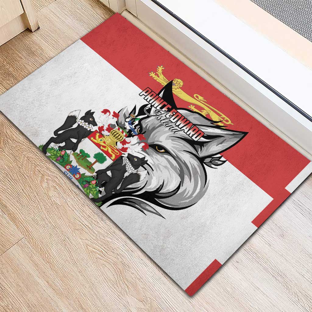 Canada Prince Edward Island Province Rubber Doormat Silver Fox Parva sub ingenti