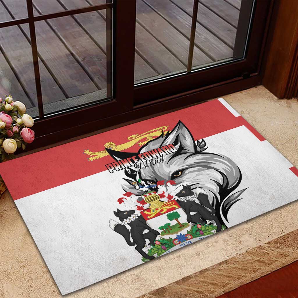 Canada Prince Edward Island Province Rubber Doormat Silver Fox Parva sub ingenti