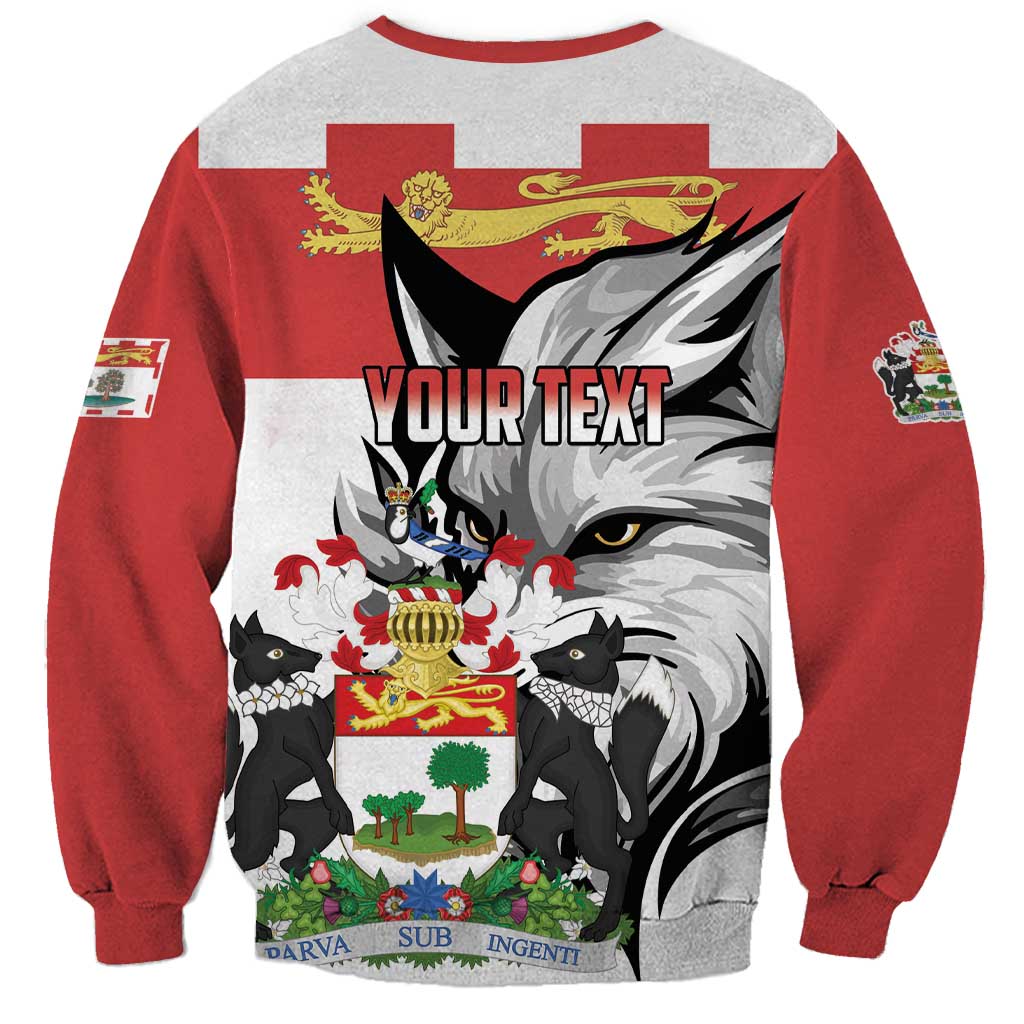 Personalized Canada Prince Edward Island Province Sweatshirt Silver Fox Parva sub ingenti