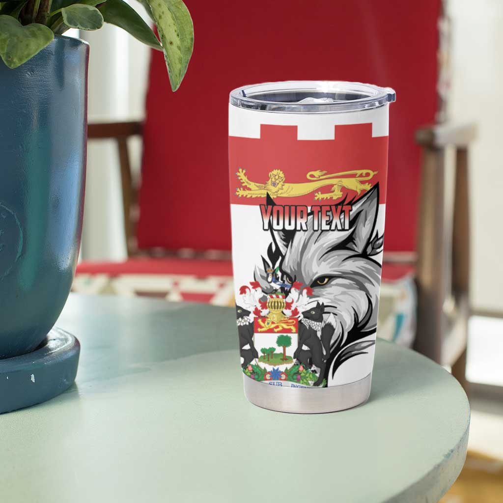 Personalized Canada Prince Edward Island Province Tumbler Cup Silver Fox Parva sub ingenti