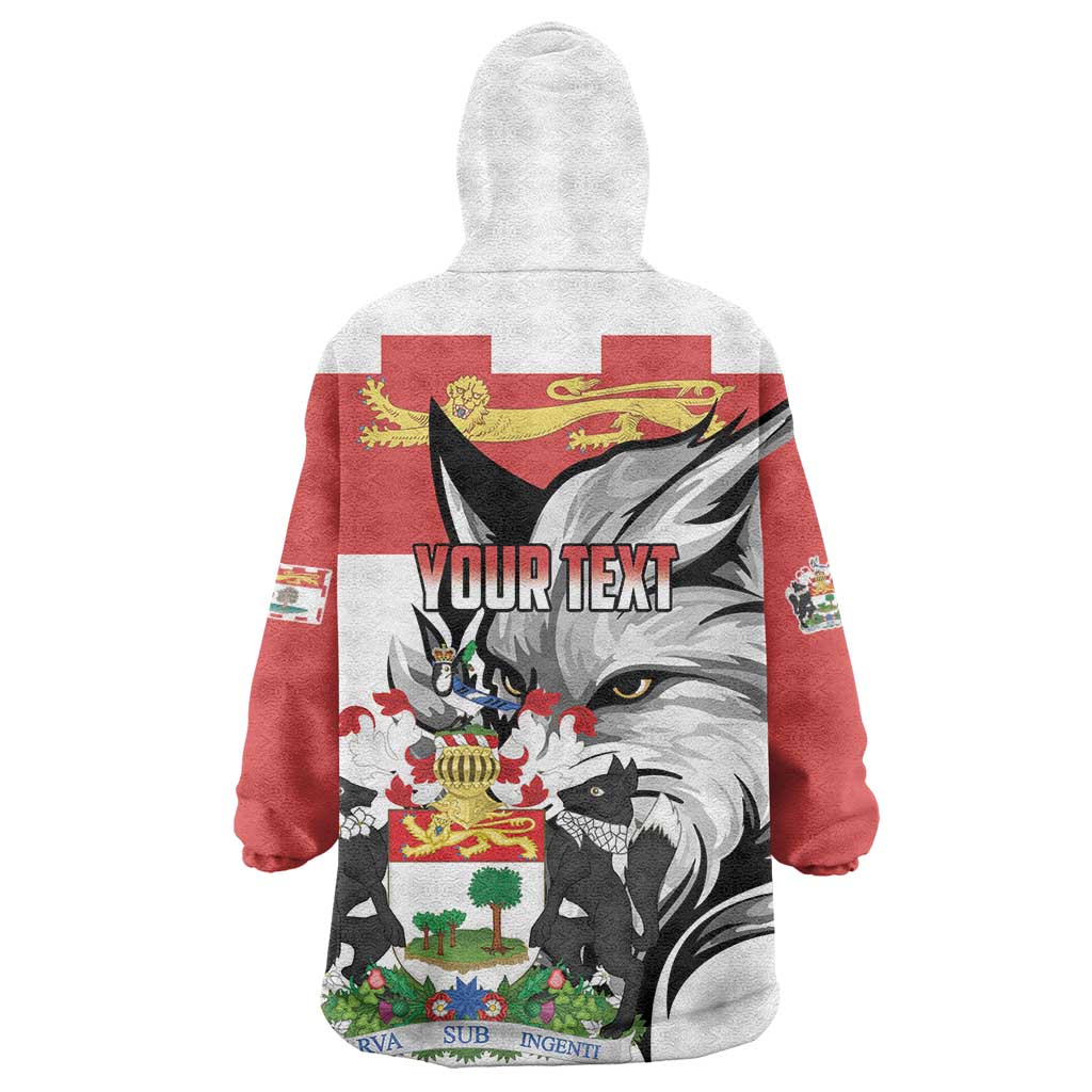 Personalized Canada Prince Edward Island Province Wearable Blanket Hoodie Silver Fox Parva sub ingenti