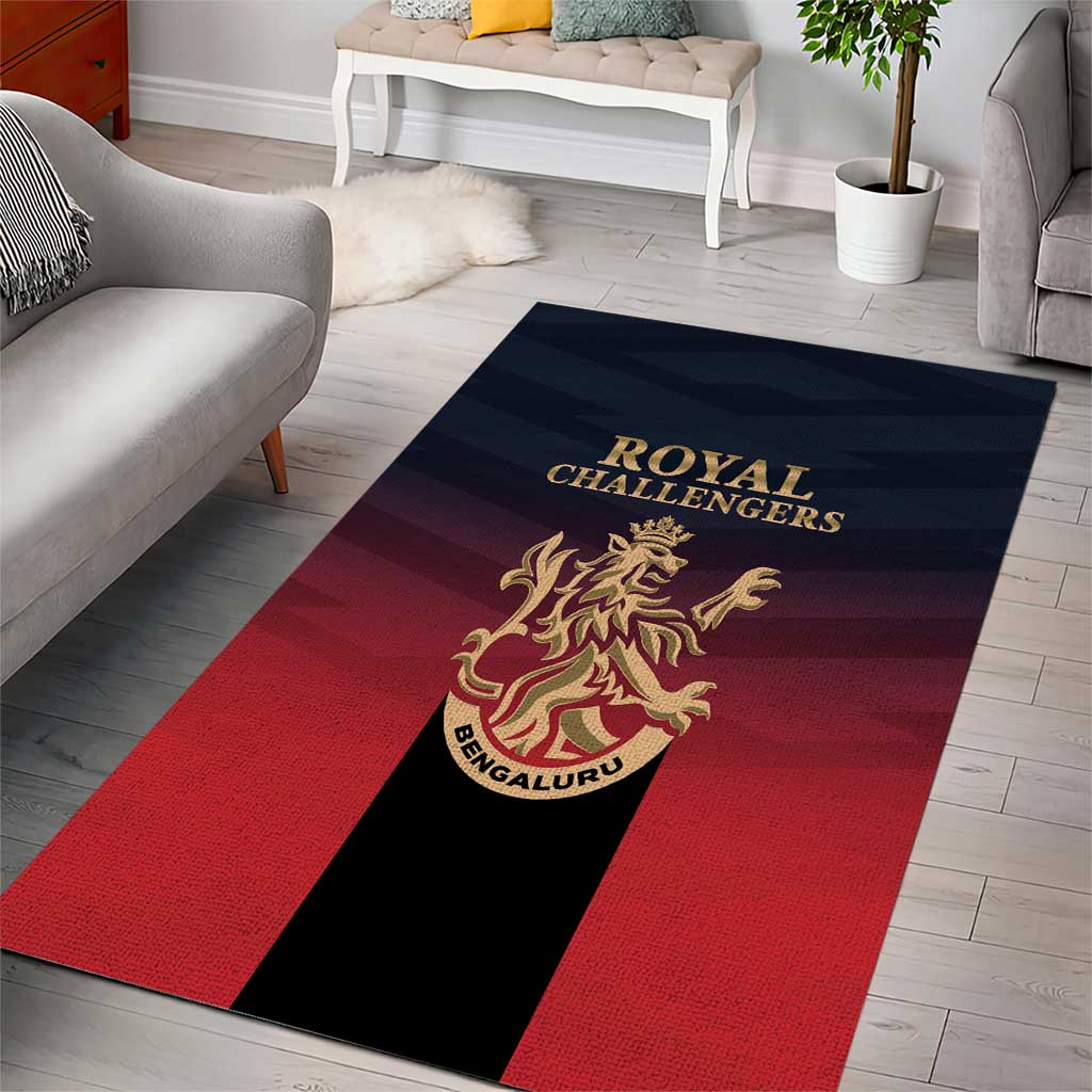 Bengaluru 2025 Cricket Royal Challengers Area Rug Lions Play Bold