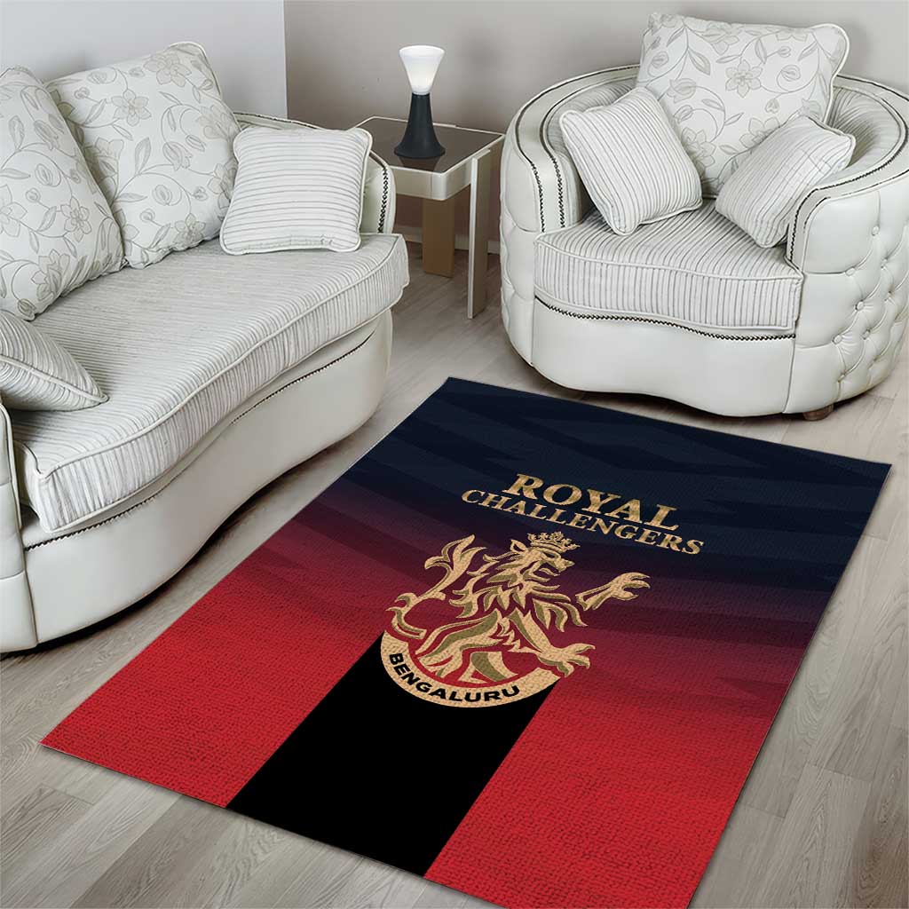 Bengaluru 2025 Cricket Royal Challengers Area Rug Lions Play Bold