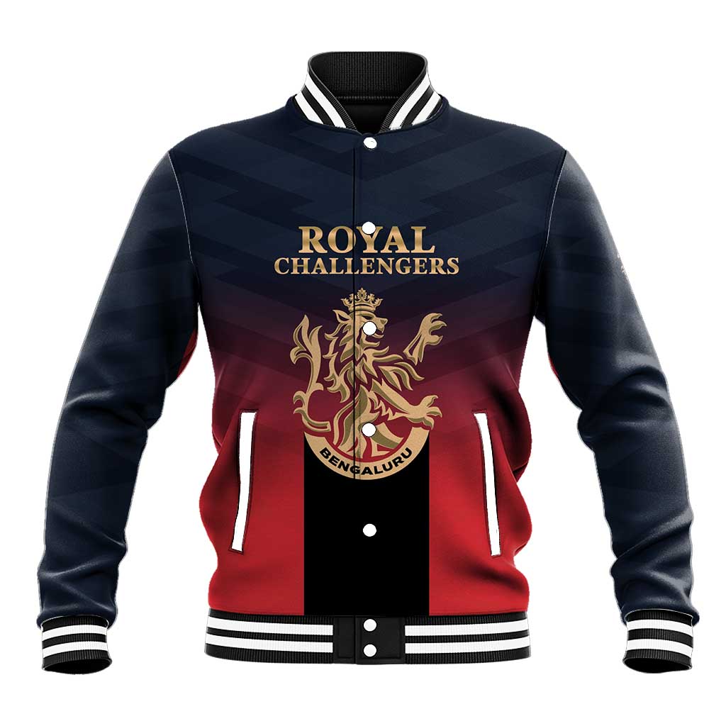 Custom Bengaluru 2025 Cricket Royal Challengers Baseball Jacket Lions Play Bold