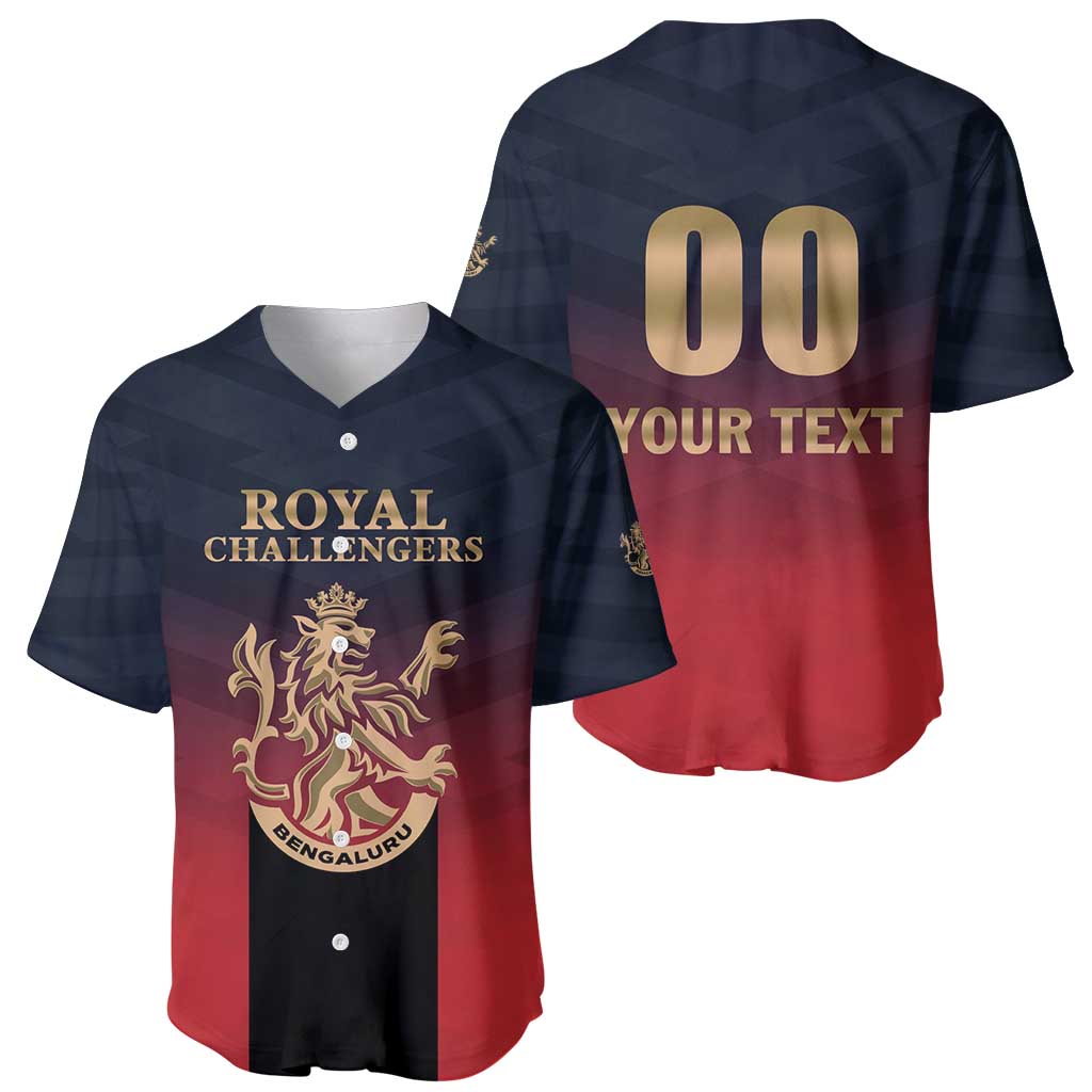 Custom Bengaluru 2025 Cricket Royal Challengers Baseball Jersey Lions Play Bold