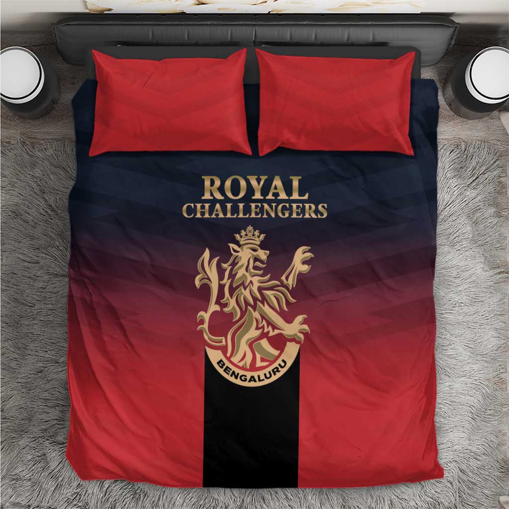 Bengaluru 2025 Cricket Royal Challengers Bedding Set Lions Play Bold