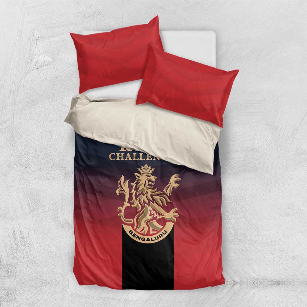 Bengaluru 2025 Cricket Royal Challengers Bedding Set Lions Play Bold