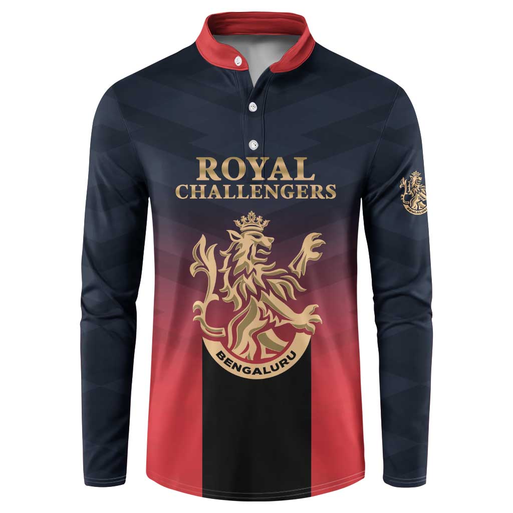 Custom Bengaluru 2025 Cricket Royal Challengers Button Sweatshirt Lions Play Bold