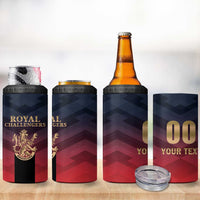 Custom Bengaluru 2025 Cricket Royal Challengers 4 in 1 Can Cooler Tumbler Lions Play Bold