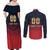 Custom Bengaluru 2025 Cricket Royal Challengers Couples Matching Off Shoulder Maxi Dress and Long Sleeve Button Shirt Lions Play Bold