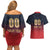 Custom Bengaluru 2025 Cricket Royal Challengers Couples Matching Off Shoulder Short Dress and Hawaiian Shirt Lions Play Bold