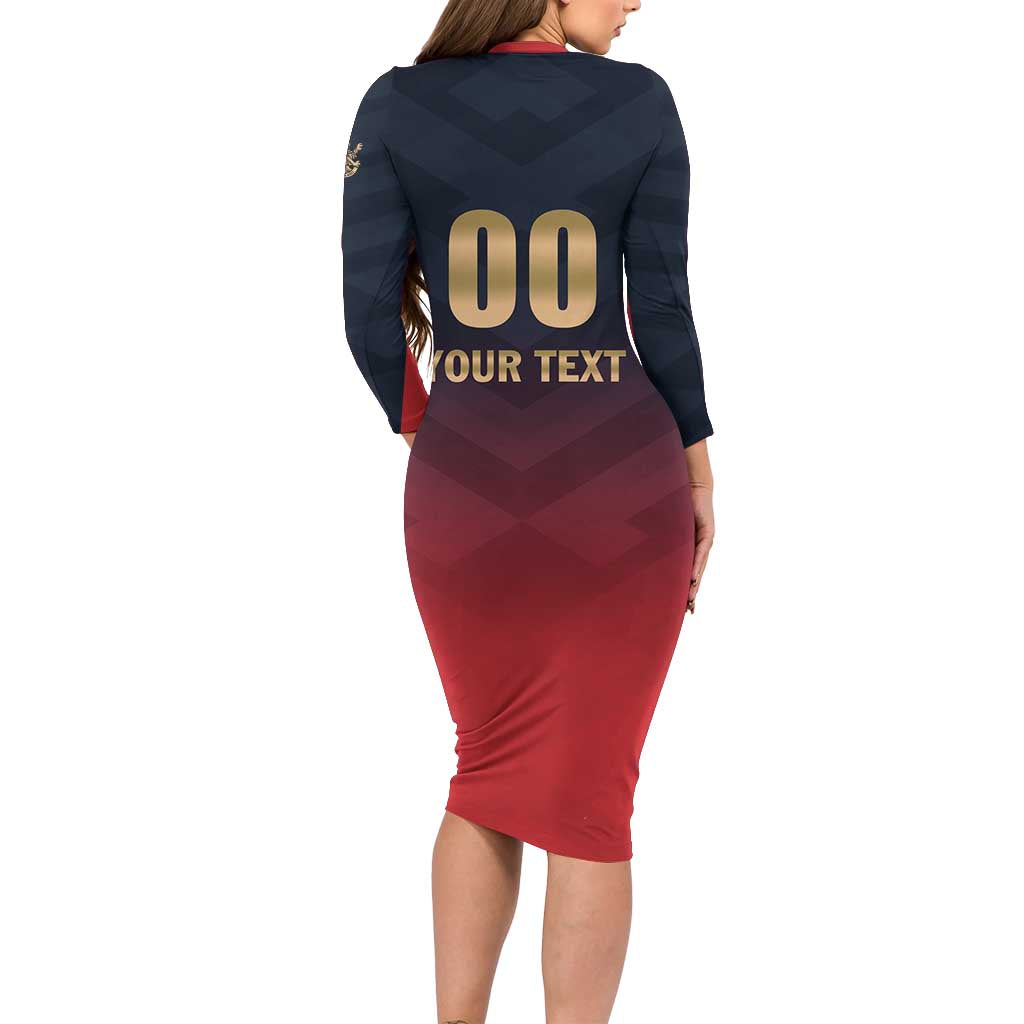 Custom Bengaluru 2025 Cricket Royal Challengers Family Matching Long Sleeve Bodycon Dress and Hawaiian Shirt Lions Play Bold