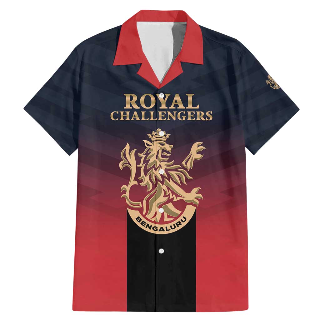 Custom Bengaluru 2025 Cricket Royal Challengers Family Matching Mermaid Dress and Hawaiian Shirt Lions Play Bold