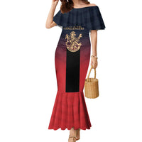 Custom Bengaluru 2025 Cricket Royal Challengers Family Matching Mermaid Dress and Hawaiian Shirt Lions Play Bold