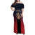 Custom Bengaluru 2025 Cricket Royal Challengers Family Matching Off Shoulder Maxi Dress and Hawaiian Shirt Lions Play Bold