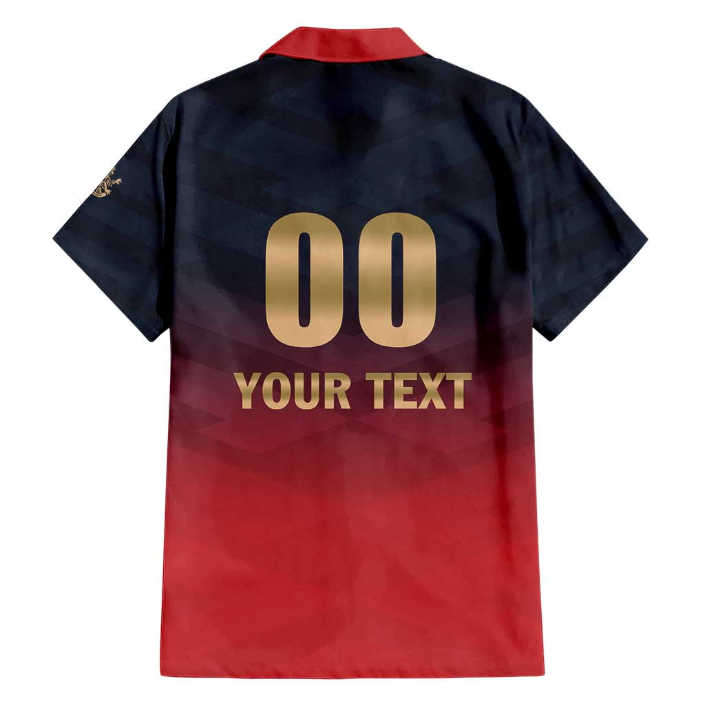 Custom Bengaluru 2025 Cricket Royal Challengers Family Matching Short Sleeve Bodycon Dress and Hawaiian Shirt Lions Play Bold