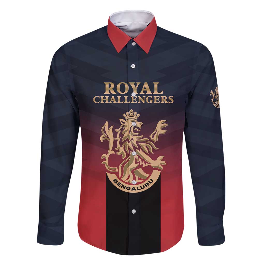 Custom Bengaluru 2025 Cricket Royal Challengers Family Matching Short Sleeve Bodycon Dress and Hawaiian Shirt Lions Play Bold