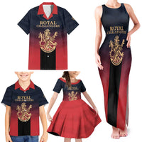 Custom Bengaluru 2025 Cricket Royal Challengers Family Matching Tank Maxi Dress and Hawaiian Shirt Lions Play Bold