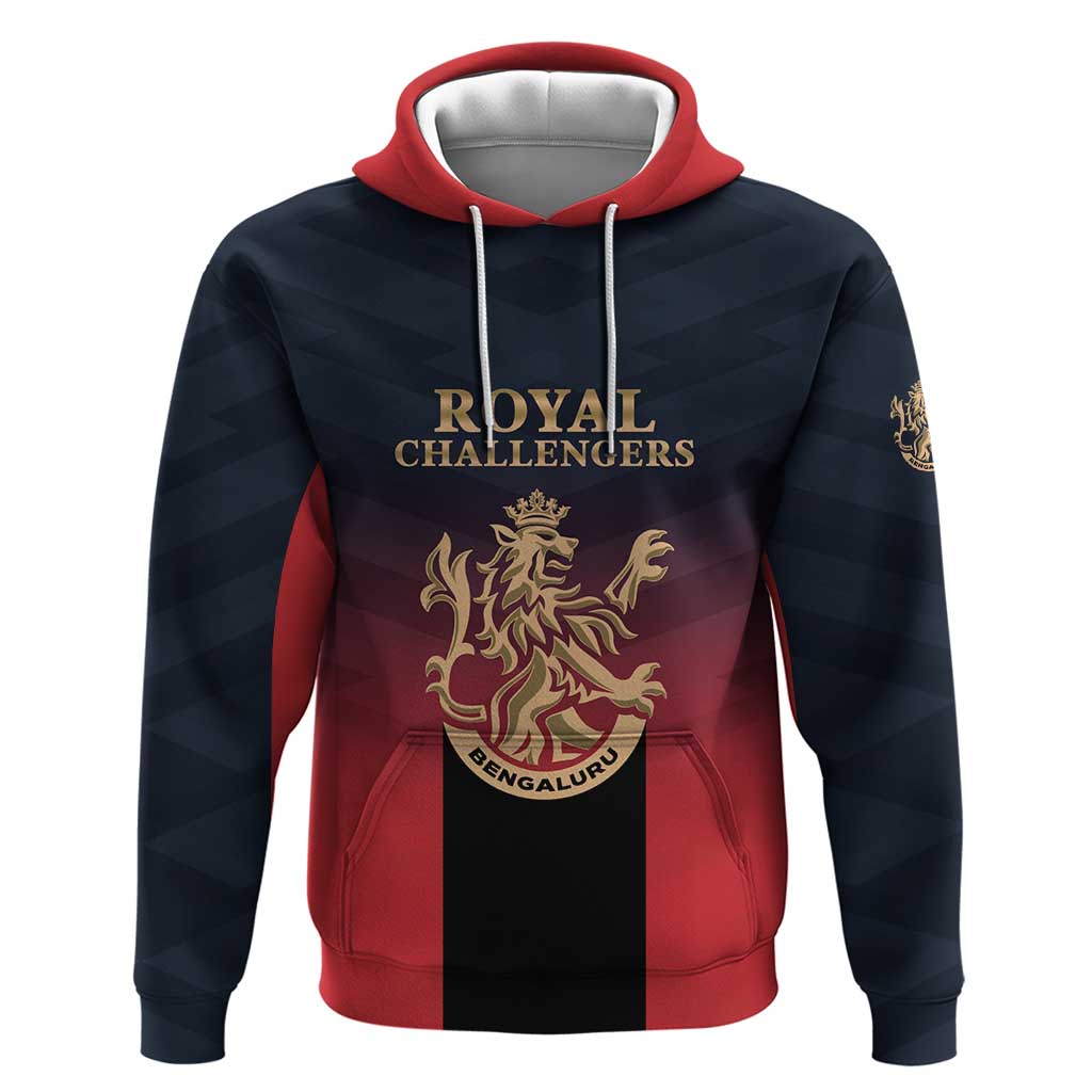 Custom Bengaluru 2025 Cricket Royal Challengers Hoodie Lions Play Bold