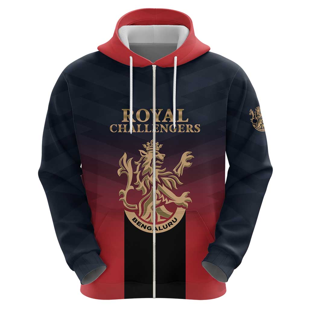 Custom Bengaluru 2025 Cricket Royal Challengers Hoodie Lions Play Bold