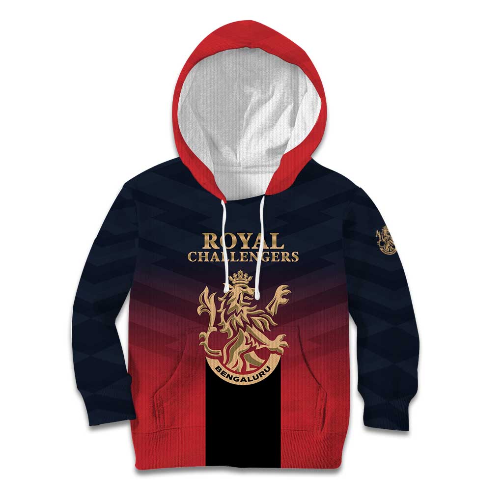 Custom Bengaluru 2025 Cricket Royal Challengers Kid Hoodie Lions Play Bold