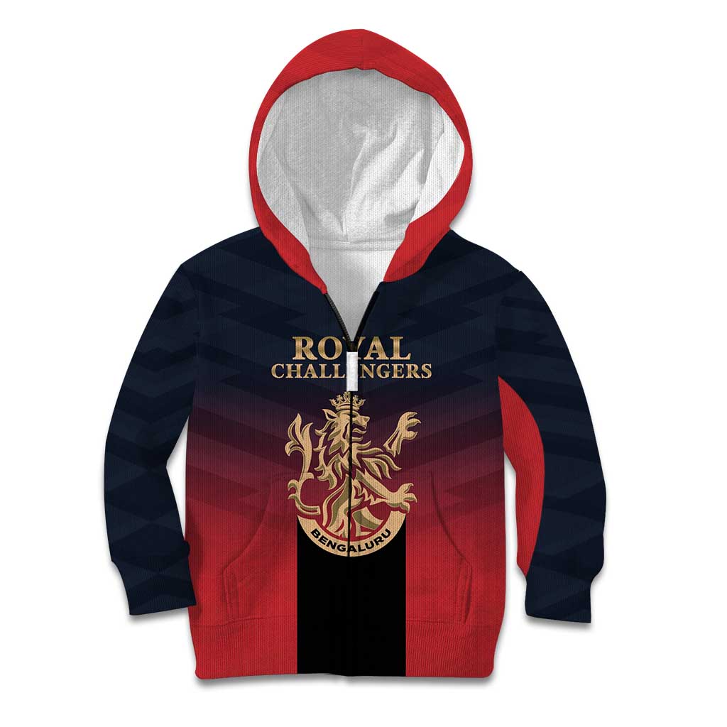 Custom Bengaluru 2025 Cricket Royal Challengers Kid Hoodie Lions Play Bold