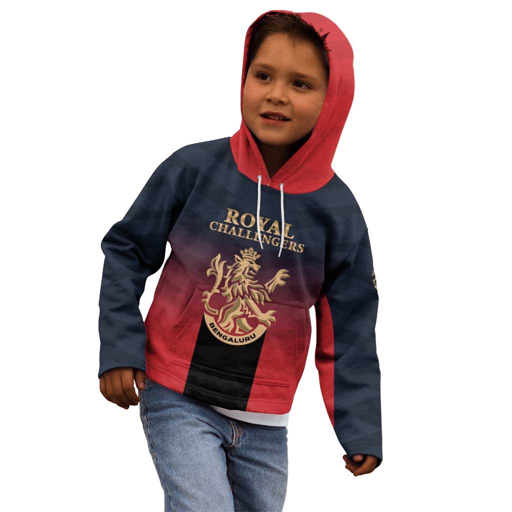 Custom Bengaluru 2025 Cricket Royal Challengers Kid Hoodie Lions Play Bold