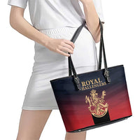 Bengaluru 2025 Cricket Royal Challengers Leather Tote Bag Lions Play Bold