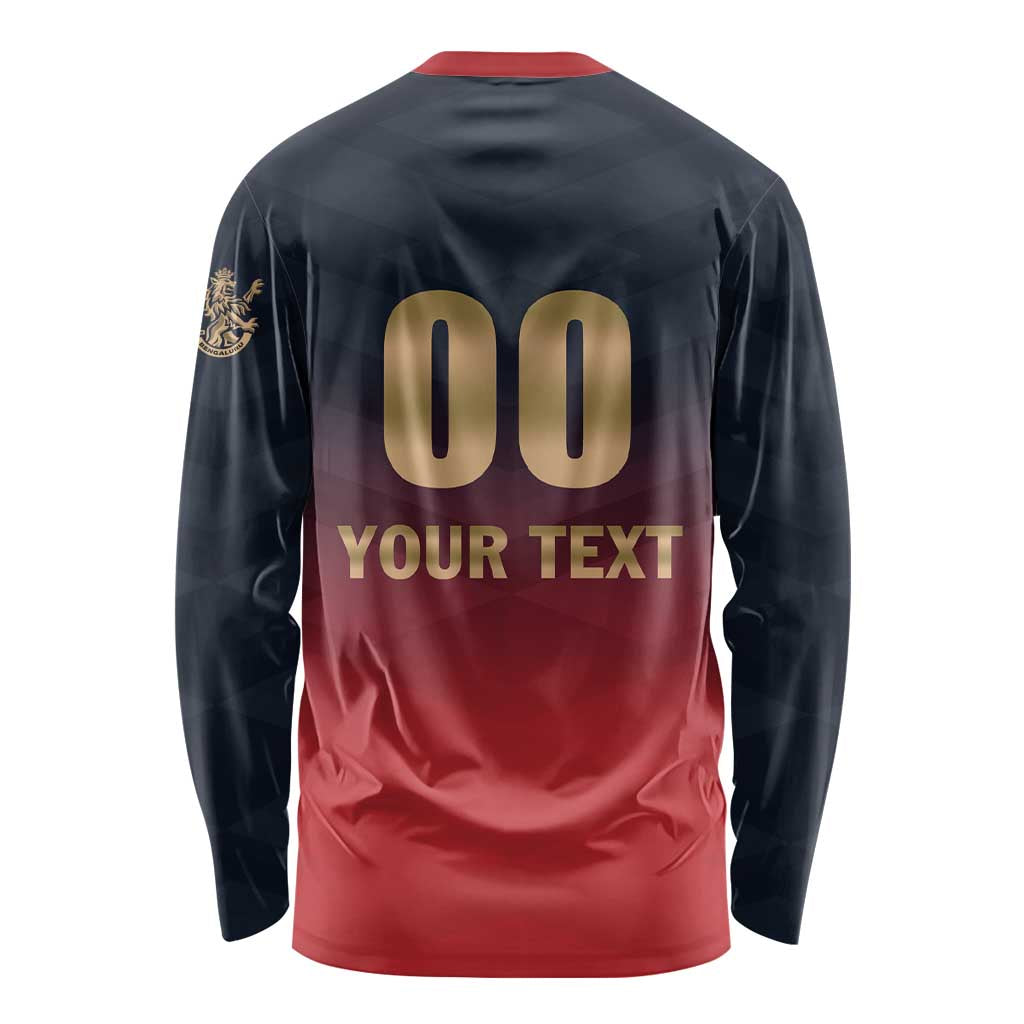 Custom Bengaluru 2025 Cricket Royal Challengers Long Sleeve Shirt Lions Play Bold