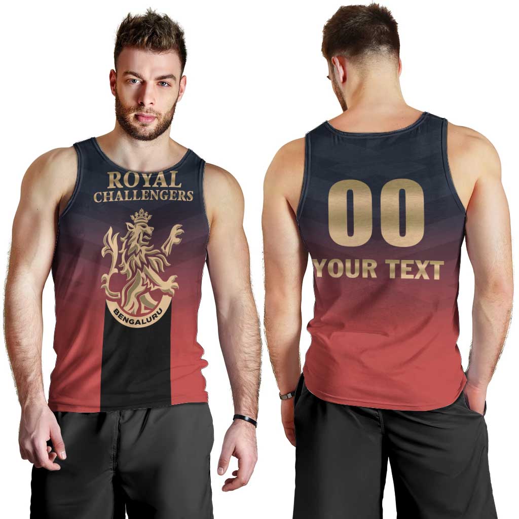 Custom Bengaluru 2025 Cricket Royal Challengers Men Tank Top Lions Play Bold