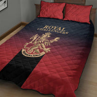 Bengaluru 2025 Cricket Royal Challengers Quilt Bed Set Lions Play Bold