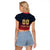 Custom Bengaluru 2025 Cricket Royal Challengers Raglan Cropped T Shirt Lions Play Bold