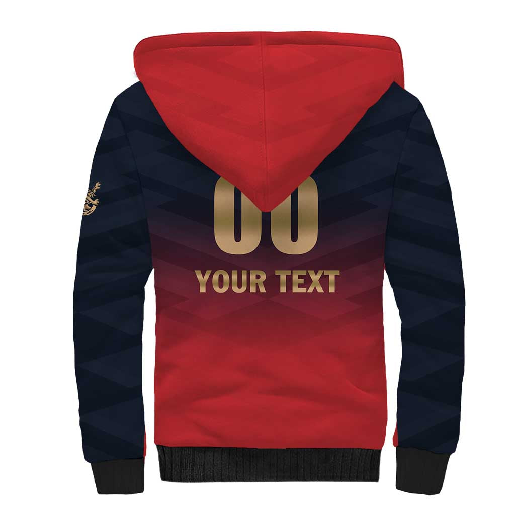 Custom Bengaluru 2025 Cricket Royal Challengers Sherpa Hoodie Lions Play Bold