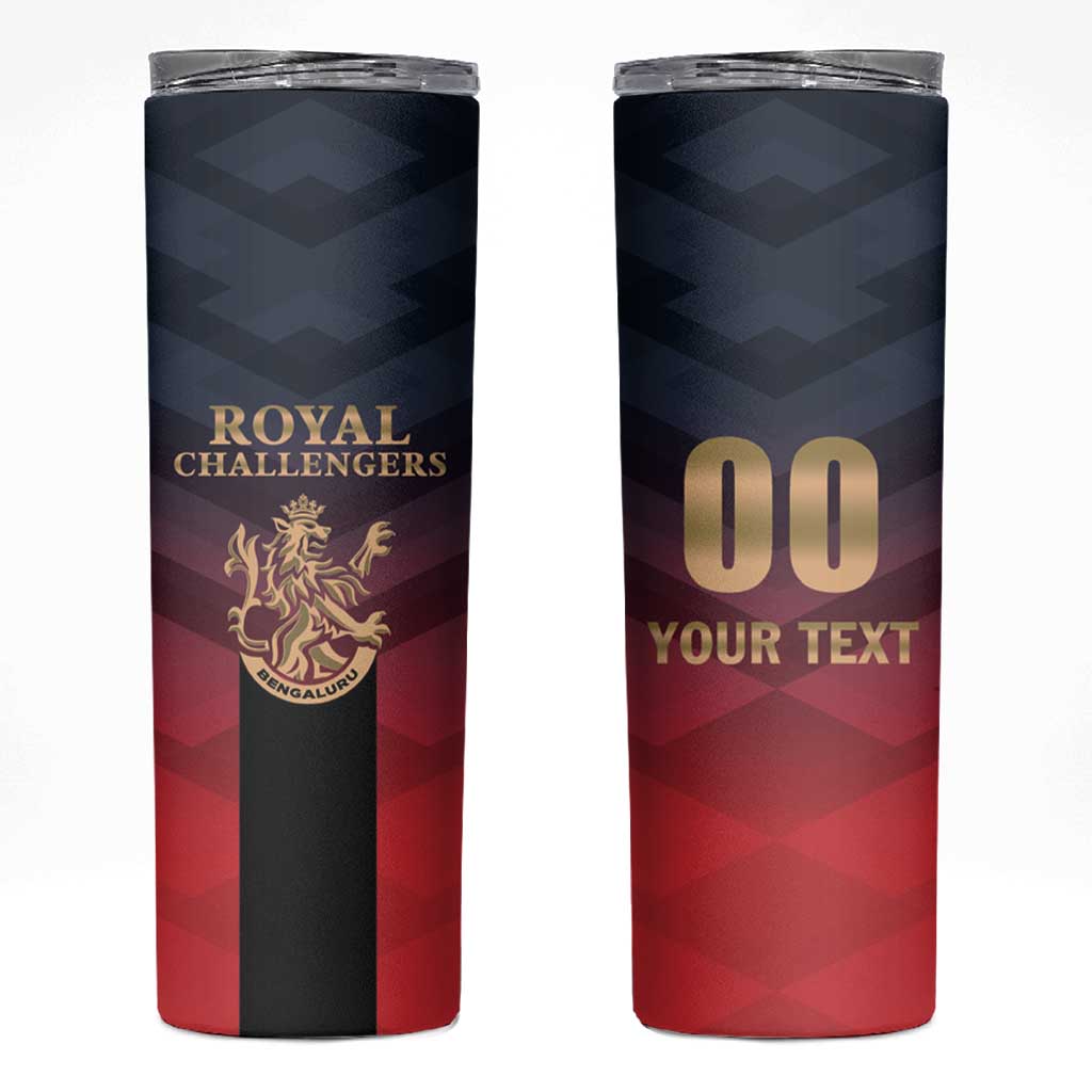 Custom Bengaluru 2025 Cricket Royal Challengers Skinny Tumbler Lions Play Bold
