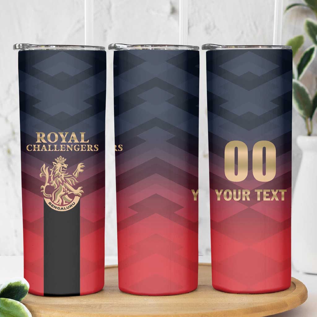 Custom Bengaluru 2025 Cricket Royal Challengers Skinny Tumbler Lions Play Bold