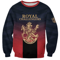 Custom Bengaluru 2025 Cricket Royal Challengers Sweatshirt Lions Play Bold
