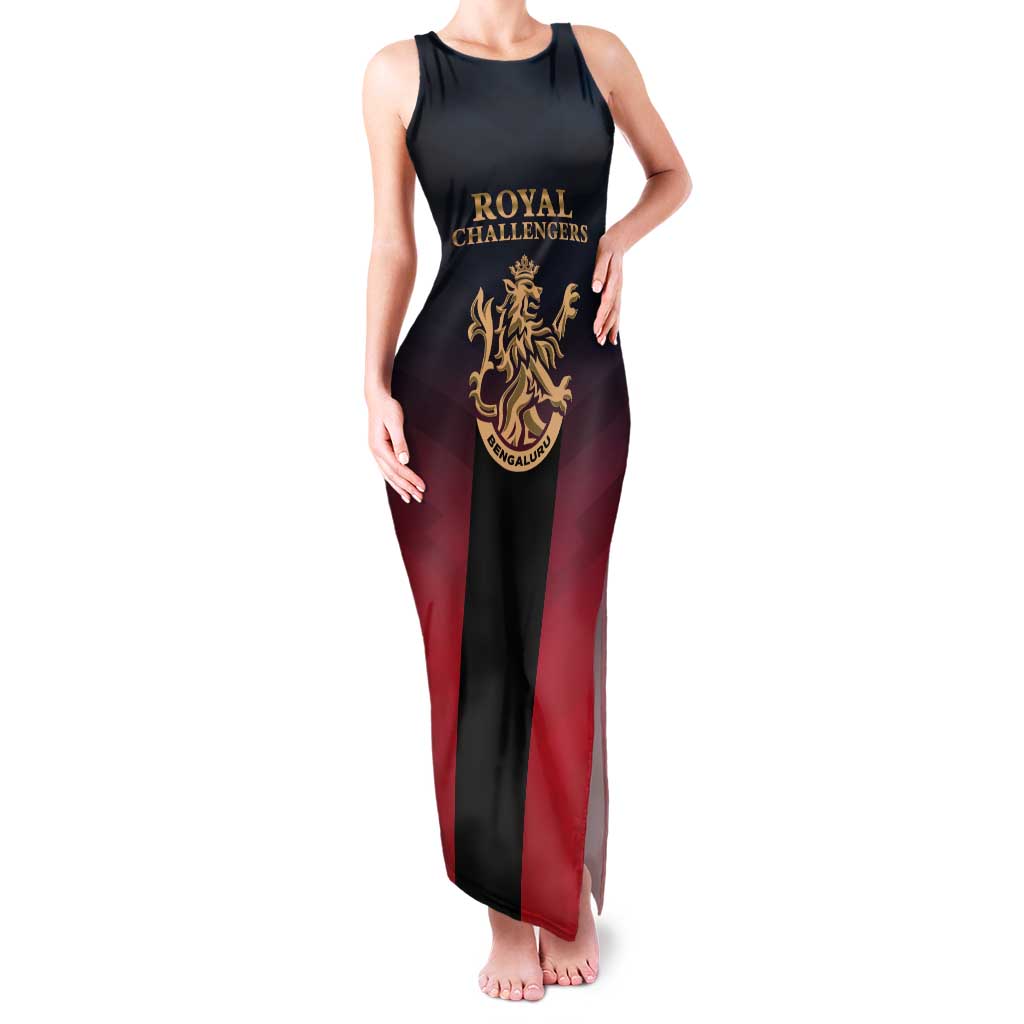 Custom Bengaluru 2025 Cricket Royal Challengers Tank Maxi Dress Lions Play Bold